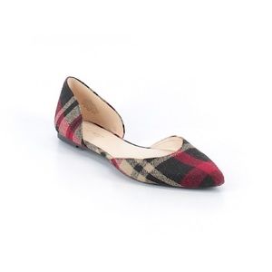 Plaid ballet flats